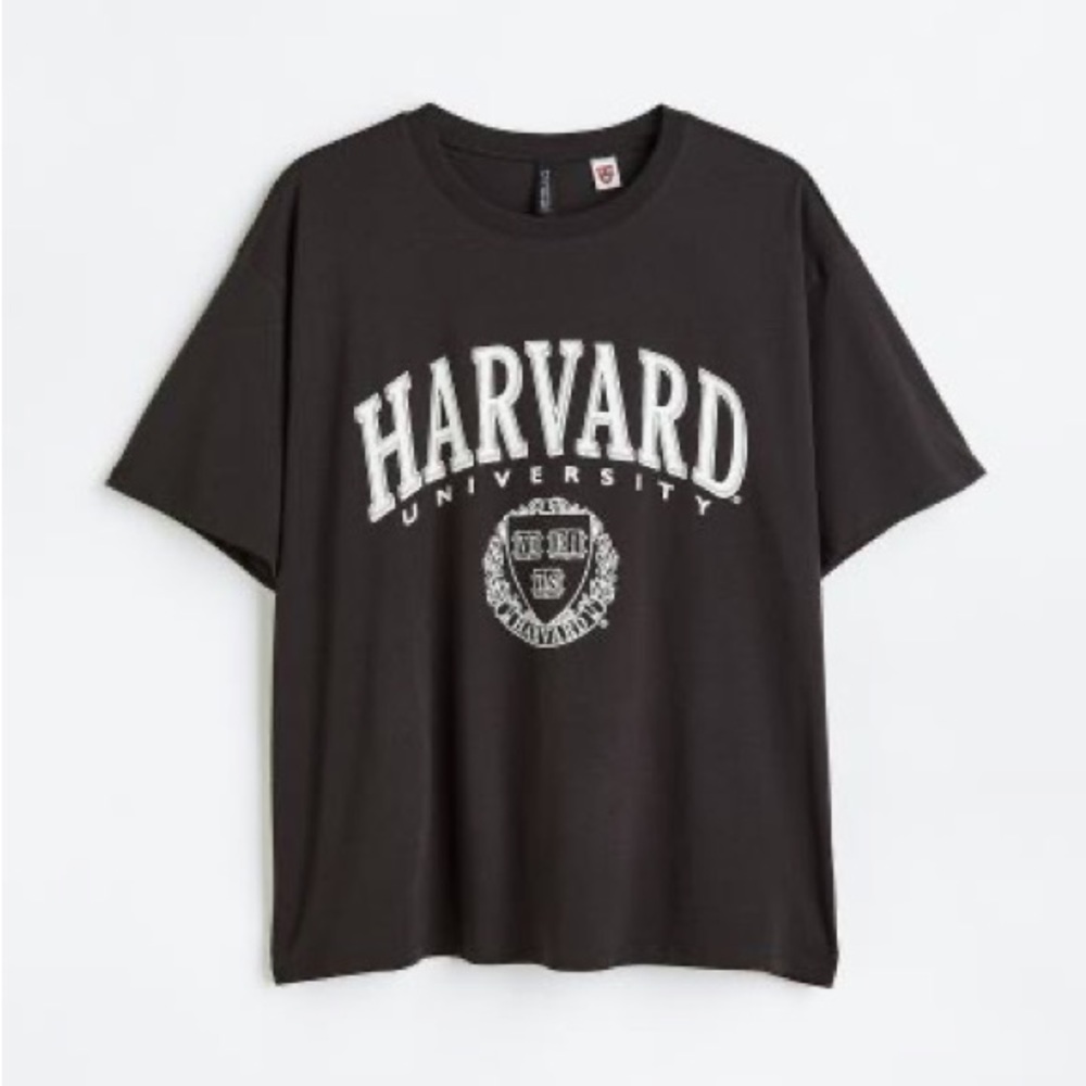 H&M Oversized Harvard Tee
